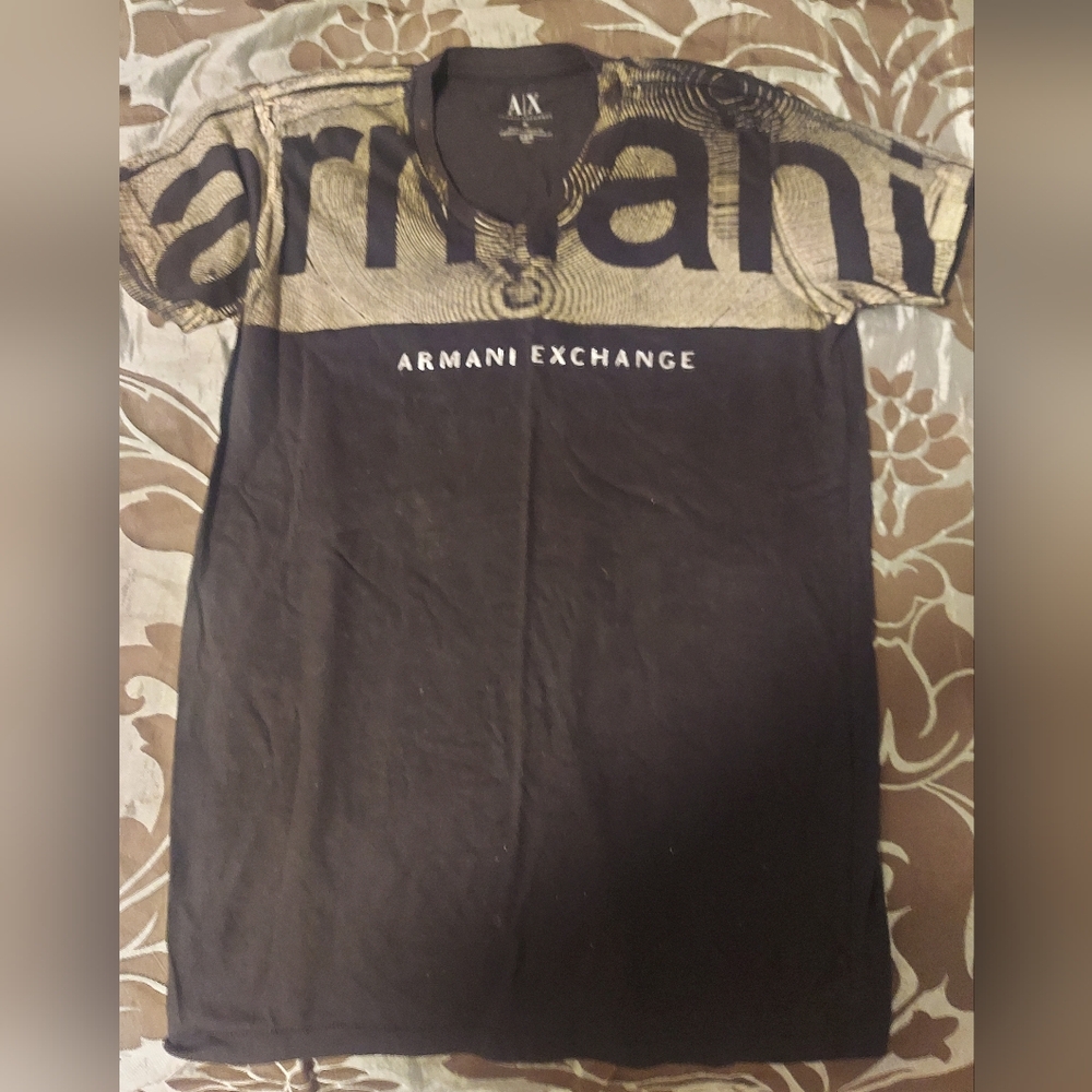 Armani Exchange Black Short Sleeve Tee